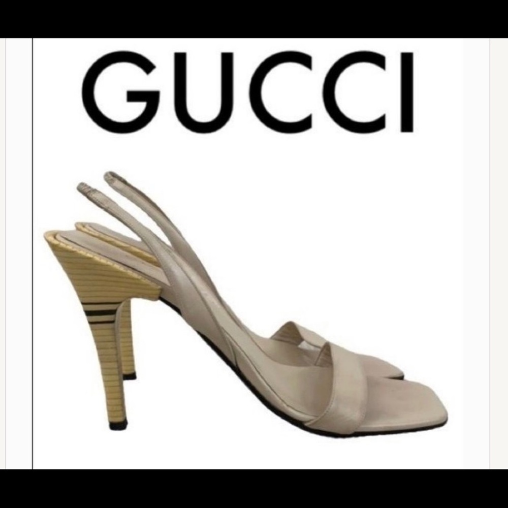 GUCCI CREAM TAN SANDAL SIZE 9.5 B